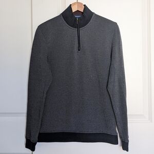 Ted Baker Quarter Zip Pullover Sweater Men 3 M Birdseye Knit Office Work Preppy